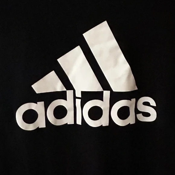 Adidas Men's Tee in Black with White Large Logo - Picture 3 of 4